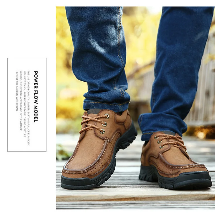 Hot2019 мужские удобные нескользящие походные ботинки, первый слой из воловьей кожи, мужские дышащие походные ботинки, мужские модельные туфли