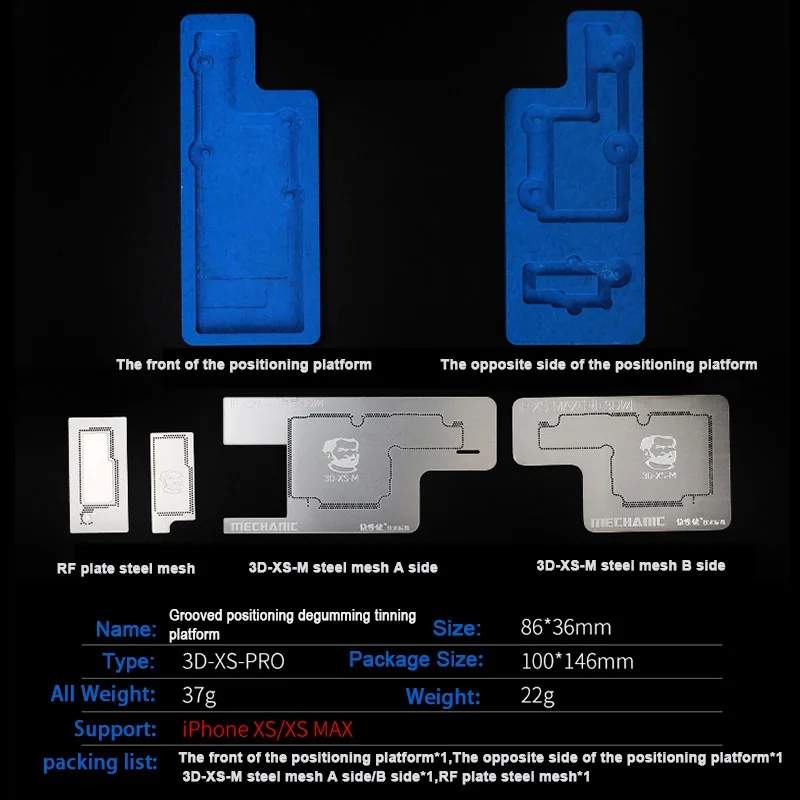 For iPhone Xs XSMAX Механик 3D BGA набор трафаретов материнская плата средний слой посадки олова шаблон реболлинга пластина для iPhone X XS XSMAX - Цвет: For iPhone Xs XSMAX
