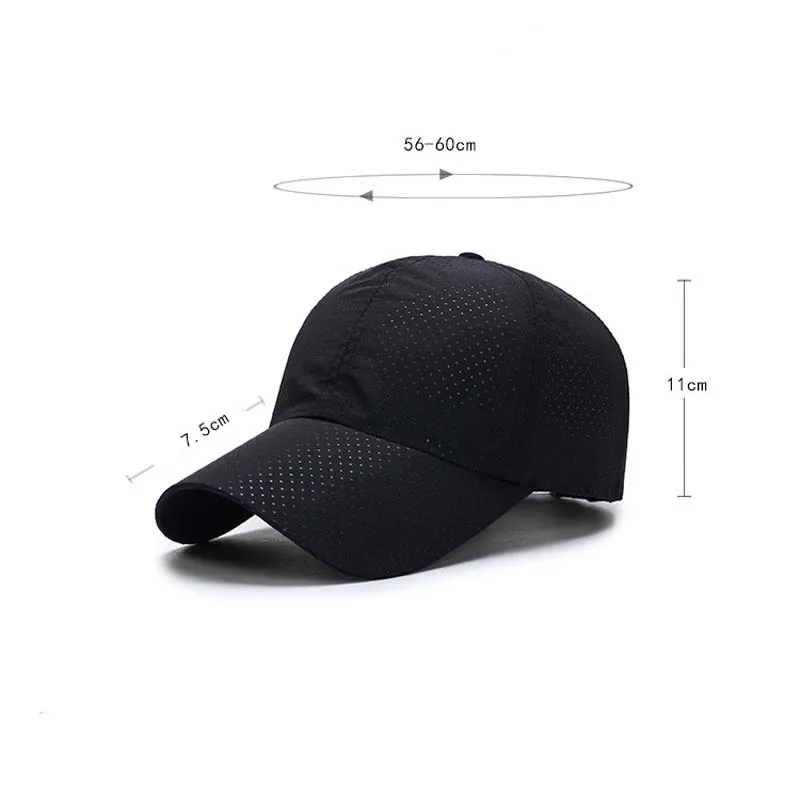 Ultra-slim Summer Caps Quick-Drying fabric Unisex Women Man Quick Dry Mesh Cap Running Hat Bone Breathable Hats