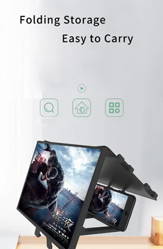 

6D Phone Screen Amplifier 12inch Foldable F13 HD Smartphone Screen Magnifier Amplifier Projector Bracket Holder Stand For Phone