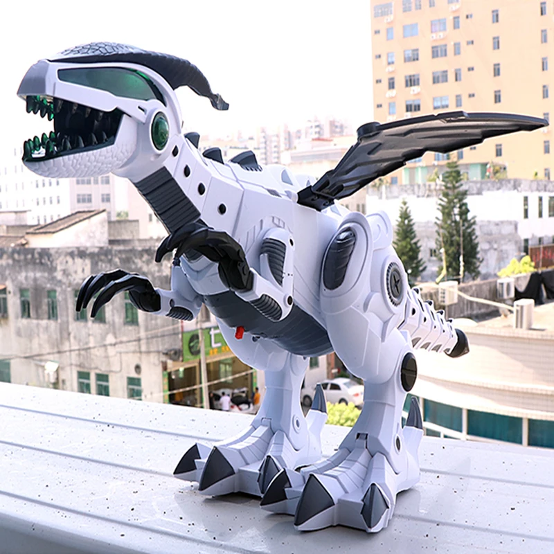 Большой спрей механические динозавры с крылом мультфильм электронные ходячие животные модель робот птерозавры игрушки лучший подарок для детей