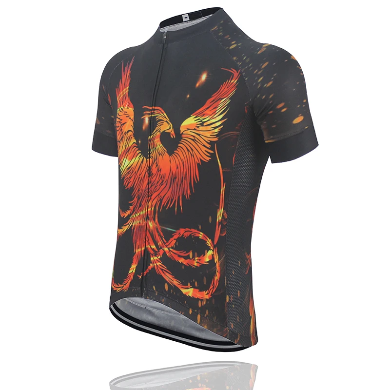 2019 NEW Summer men's cycling Jersey flaming Phenix Cycling Clothing team MTB / road Bicycle Clothes bike wear 3 pockets behind