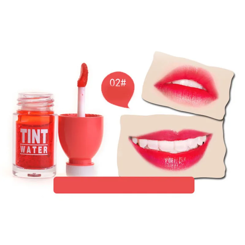 Peach Red 6 цветов губ оттенок воды длительный водонепроницаемый окрашивание Жидкий блеск для губ антипригарная чашка губная помада фруктовый губы инструмент для макияжа - Цвет: Peach Red