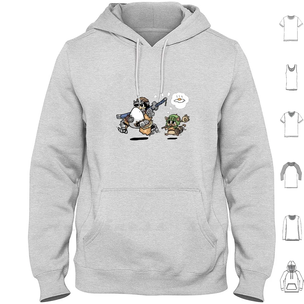 Tamago Hunter Felpe Con Cappuccio Manica Lunga Monster Hunter Hunter Felyne Longsword Hunting World Mhw Egg