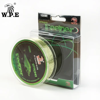 W.P.E FeeDer Nylon Fishing Line 100m 0.20mm-0.60mm Super Strong Monofilament 6.02-37kg Carp Fish Main Line Fishing Accessories