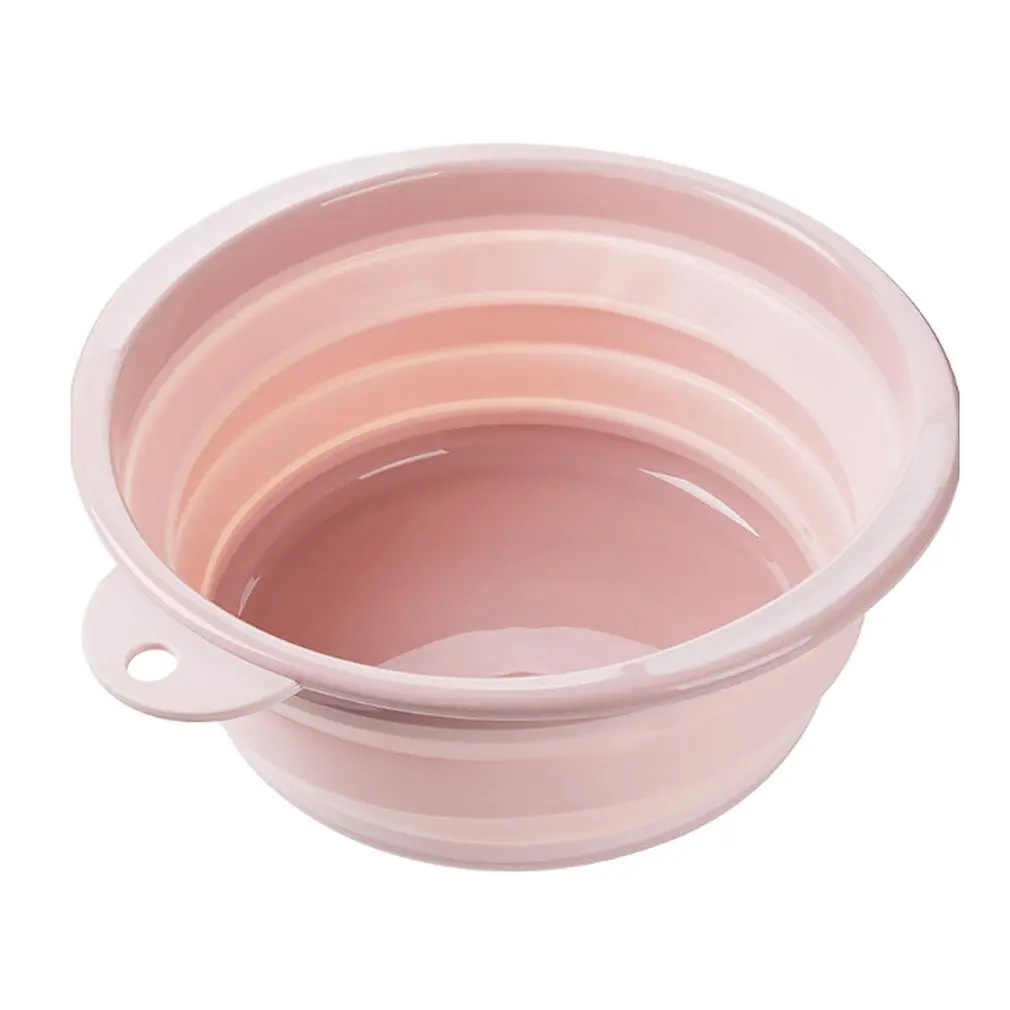 Small pink Портативный ведро умывальник для кемпинга водонепроницаемый складной бассейн путешествия умывальник водонепроницаемый складной бассейн домашний умывальник миска для воды фруктовый поднос - Цвет: Small pink