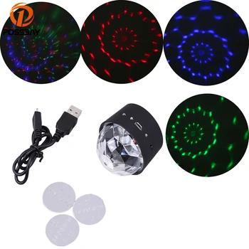 

POSSBAY Universal Car-styling 3LED Bulb With USB Interface Sound Club Disco Party Magic Ball Stage DJ Light Car Decoration