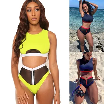 

2019 Top Selling Women's Patchwork Underwear Set High Quality Lady Bathing Suit Padded Female Intimates Sport Vacation Underwear