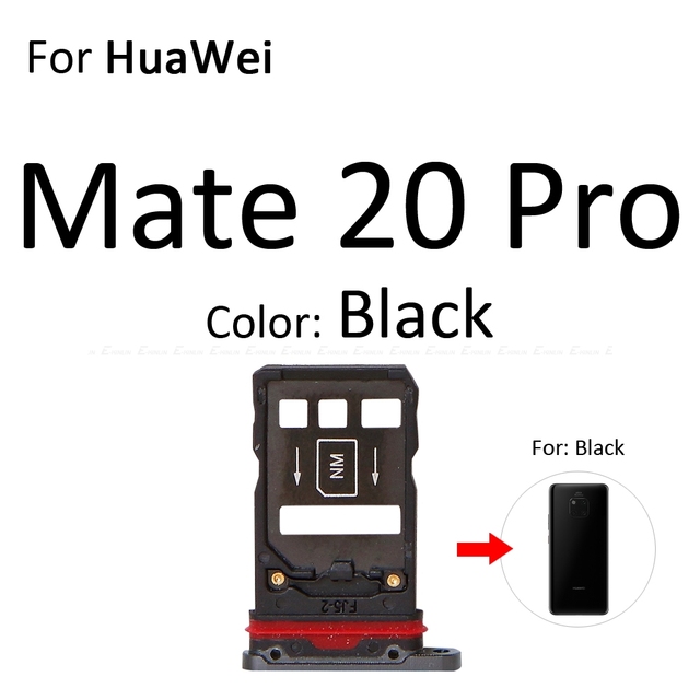 SD / Sim Card Tray Socket Adapter For HuaWei Mate 20 Pro X 20X Lite Connector Holder Slot Reader Container