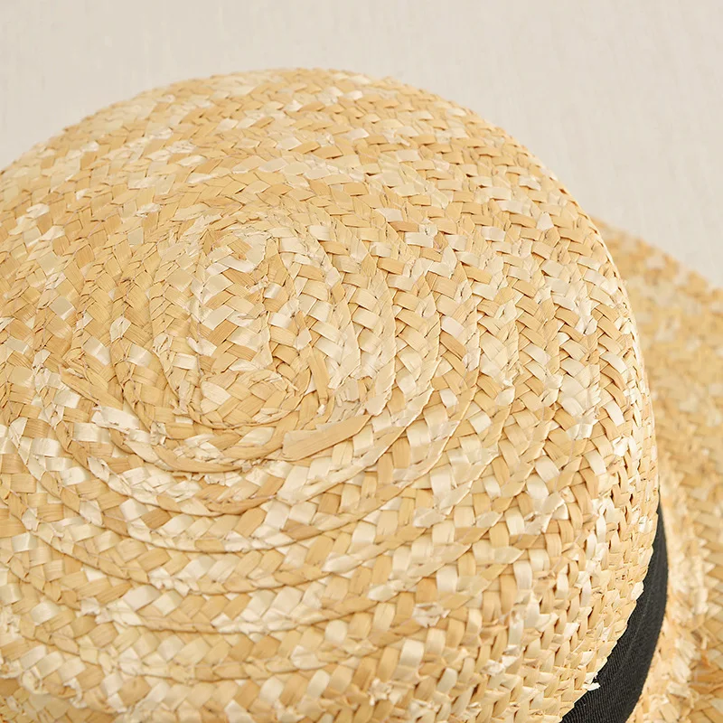 Модная Солнцезащитная шляпа для родителей и ребенка, милые детские солнечные шляпы с бантом, ручная работа, женская соломенная шляпа, пляжная шляпа с большими полями, Повседневная летняя кепка для девочек
