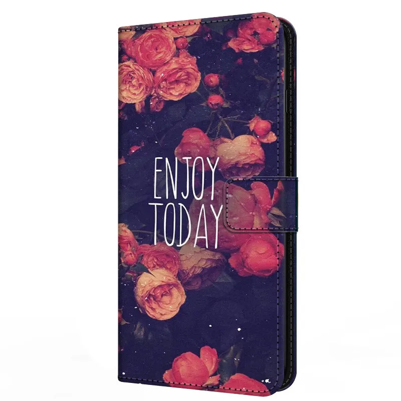 cute samsung cases Leather Flip Case For Samsung Galaxy A5 A6 A7 A8 2018 Plus Wallet Stand Book Cover Magnetic Flower Funda Capas Cute A 7 A6Plus silicone case for samsung Cases For Samsung
