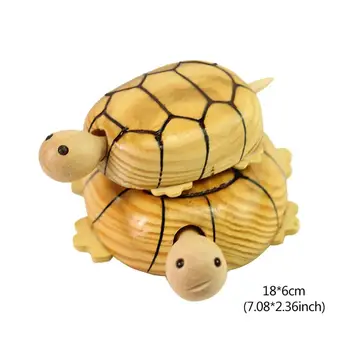

2pcs Wooden Tortoise Turtle Model Simulation Animal Craft Children Toy Home Decoration