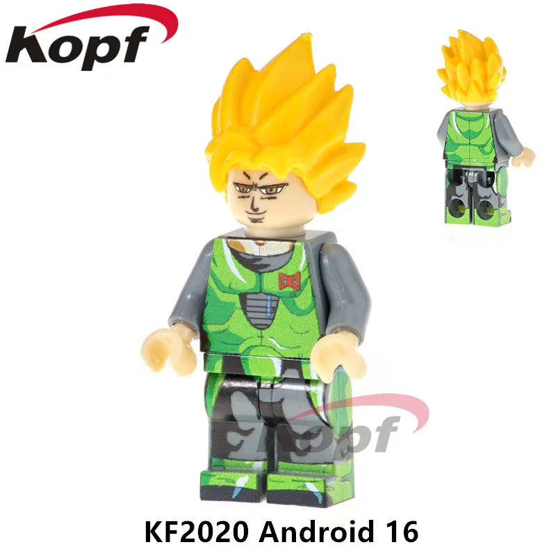 Супер герои, одна распродажа, фигурки Dragon Ball Z Krilin Goku Ssj4 Future trunks Mr. Popo, строительные блоки, детские игрушки, подарок KF2032 - Цвет: KF2020 Without Box