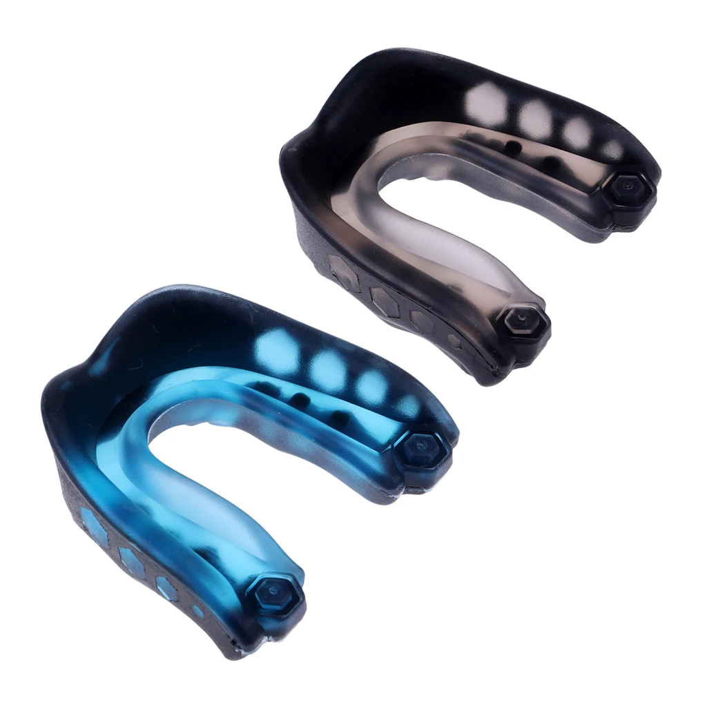 2X Adult Boxing Mouth Guard Taekwondo MMA Teeth Protector Mouthpiece & Case