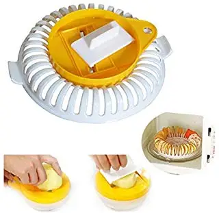 

Microwave Oven Fat Potato Chips Maker Apple Fruit Potato Crisp Chip Slicer Snack Maker DIY Set Tray Kitchen Tool Random Color