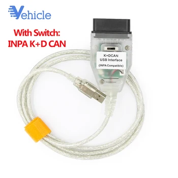 

OBD OBD2 Diagnostic Cable INPA K+D CAN for BMW FTDI FT232RL Switch INPA K+CAN FTDI FT232RL for BMW K-LINE protocol OBDII Scanner
