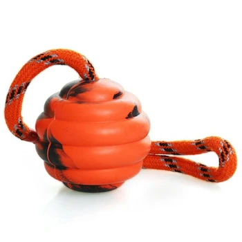 

1pc Rubber Pet Dog Toys for Small Large Dogs Puppy Chew Toys Teeth Clean Outdoor Traning Fun Playing Rope Ball Pet Supplies