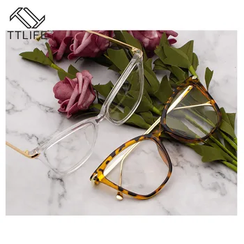 

TTLIFE 2019 Vintage Women Glasses Frame Anti Light Eyeglasses Retro Round Clear Lens Glasses Spectacle Frame UV400 YJHH0312
