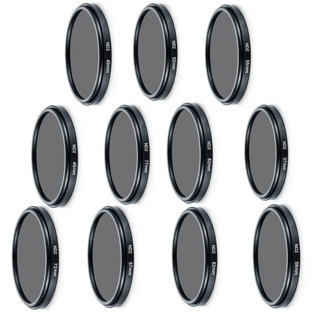 

ND Filter Neutral Density ND2 ND4 ND8 Filtors 49MM 52MM 55MM 58MM 62MM 67MM 72MM 77MM Photography for Canon Nikon Sony Camera