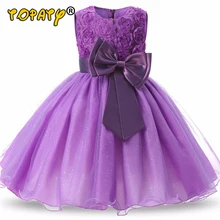 Платье без рукавов для маленьких девочек; фатиновое платье-пачка принцессы с бантом и розами для дня рождения; торжественное платье; детская одежда