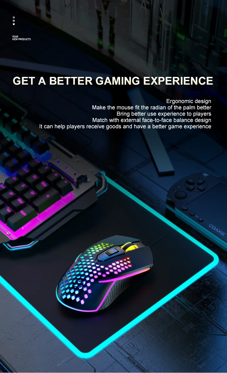 best computer mice LED Glow Wired Mouse Profession Gaming Mouse 3200 DPI Optical USB Computer Mouse 6 Buttons Ergonomics Mouse For PC laptops types of computer mouse