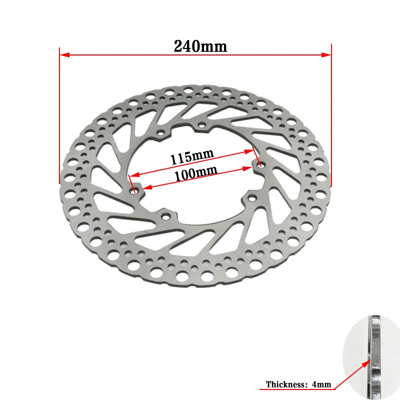 Мотоцикл задний тормозной диск ротор передний Ротор Тормозной диск 240 мм для CR125 CR250 2002-2008 CRF250 CRF450 2002