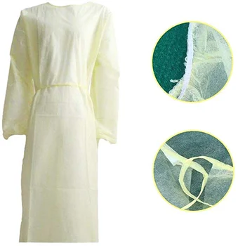 

Disposable Coveralls Protective Suit, Protection Gown Suits Indoor Outdoor Coveralls for Men Women, Light Yellow