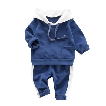 

Kids Cotton Clothes Sets Spring Autumn Baby Girls Boys Sports Hooded T-Shirt Pants 2pcs/Sets Fashion Children Casual Tracksuits