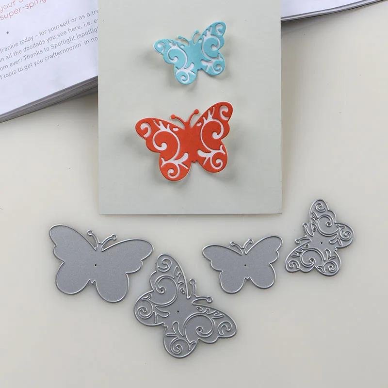 

DUOFEN METAL CUTTING DIES 2019 New 3D butterfly set stencil for DIY papercraft projects Scrapbook Paper Album