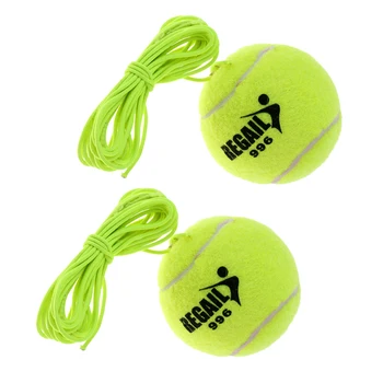 

2x Singles Tennis Trainer Training Exercise Replacement Balls With Elastic Rope