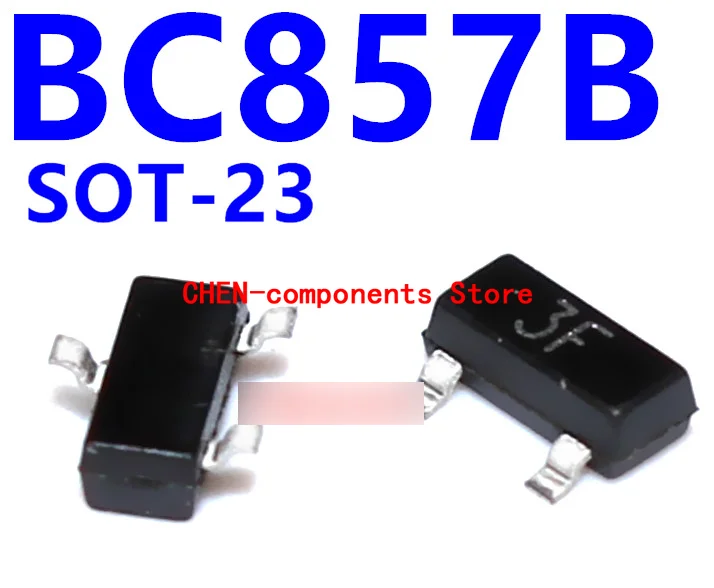 

100pcs BC857B 3F SMD triode SOT-23 0.1A/45V PNP
