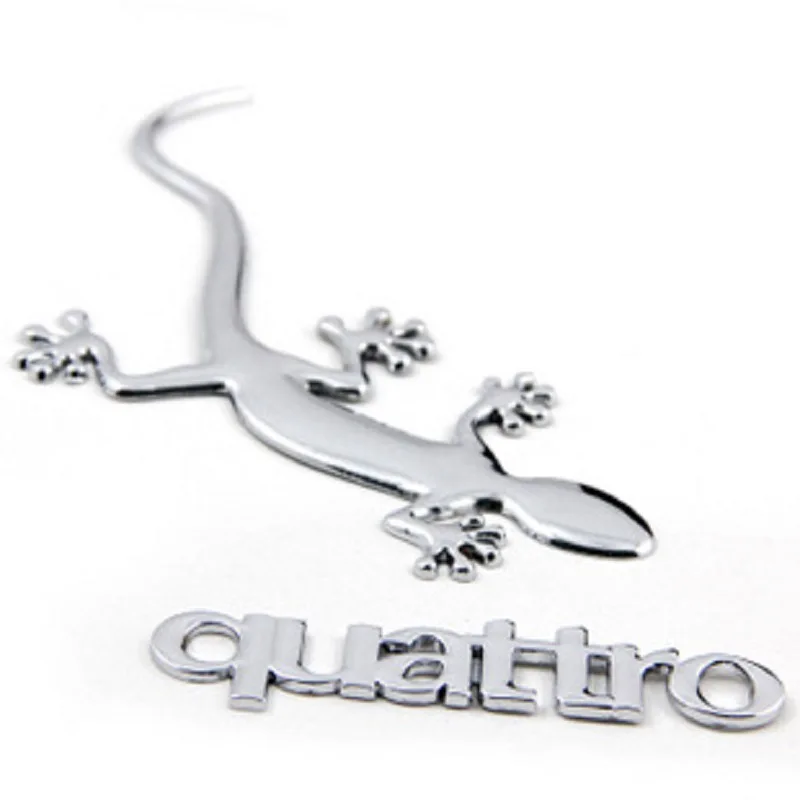 Большой Размеры Gecko бампер Стикеры s металлический автомобиль Стикеры Gecko King стерео отпечатанные по уникальному и творческий бампер Стикеры s золотого и серебряного цвета