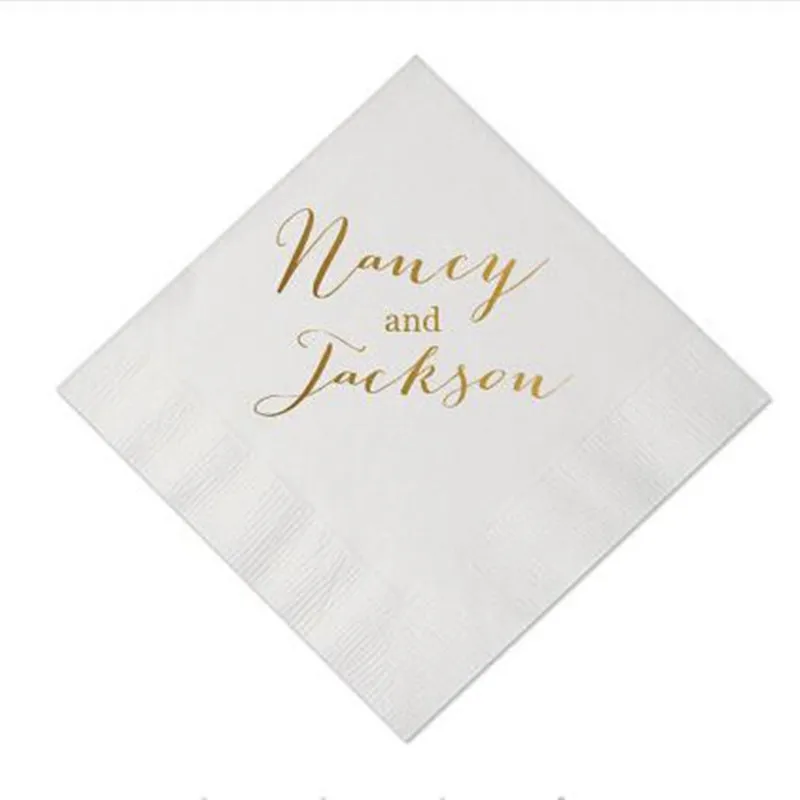 100 шт. бумажные салфетки с золотым/серебряным принтом | Дом и сад