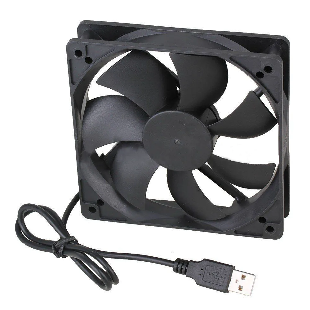 

8CM 8025 USB Power Ball Bearing Computer Cooling Case Fan 5V 1300RPM Black