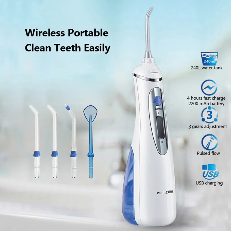 

Water Flosser Dental Oral Irrigator Floss Water Jet Electric USB Rechargeable Oral Irrigator Tips Teeth Cleaner Oral Hygiene