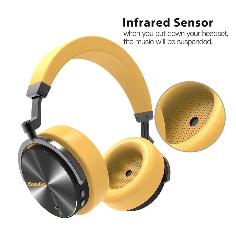Bluedio T5S активный шумоподавление беспроводные bluetooth наушники портативная