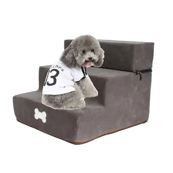 

Breathable Mesh Foldable Pet Stairs Detachable Pet Bed Stairs Dog Ramp Three-Story Ladder For Small Dogs Puppy Cat Bed