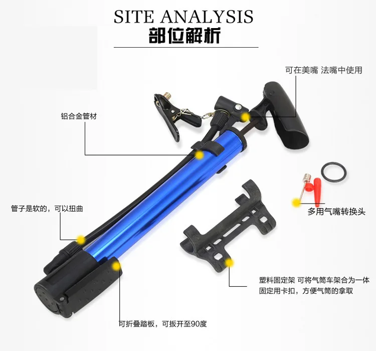 Портативный мини велосипедный насос для шин Портативный Алюминиевый Сплав Горный Дорожный велосипед воздушная велосипедная шина ручное давление части велосипеда