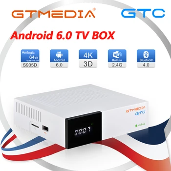 

GTMEDIA GTC Smart tv box 4k 2GB RAM 16GB ROM DVB-S2 DVB-C DVB-T2 wifi Bluetooth 4.0 UHD Satellite Receiver set top box