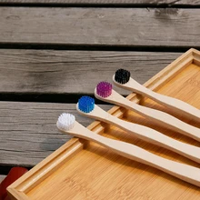 1 шт. зубная щетка из мягкого волокна, экологически чистая древесина, Бамбуковая зубная щетка, зубная щетка с деревянной ручкой, отбеливающий инструмент для ухода за полостью рта