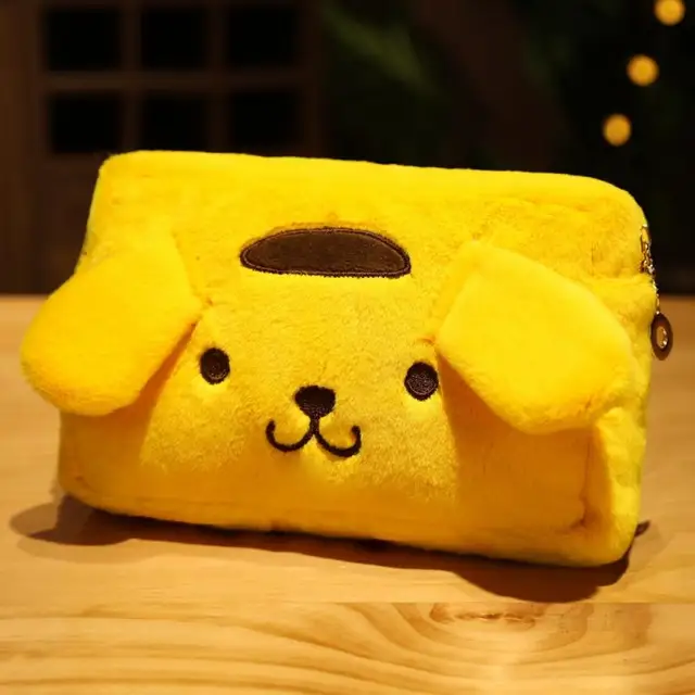 Sanrioed 26Cm Kawaii Cartoon Plush Mymelody Cinnamoroll Kuromi Badbadtz-Maru Travelling Bag Cosmetic Bag Zero Wallet 2