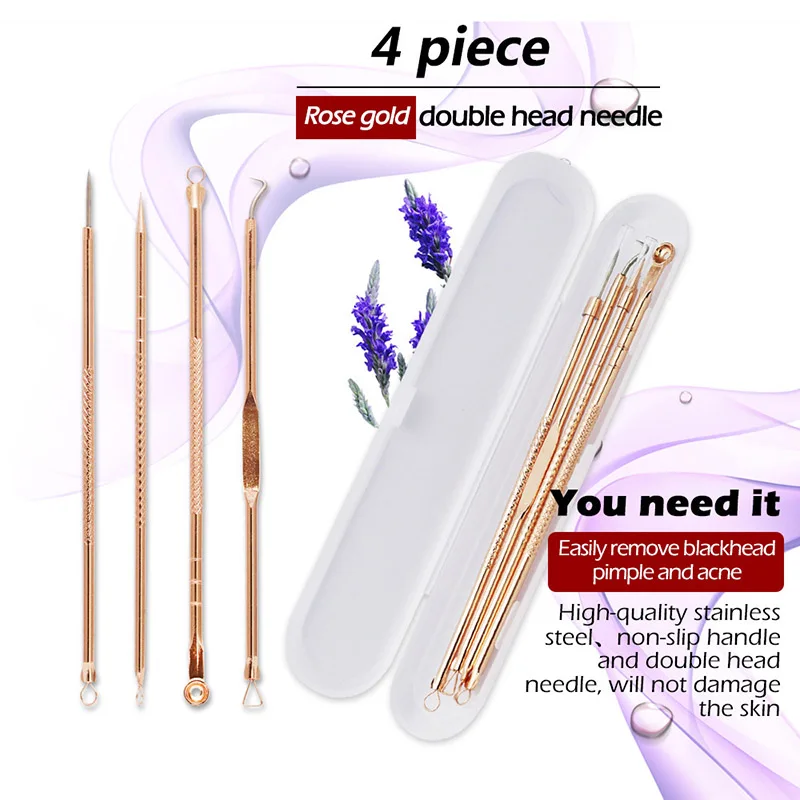 LANBENA 4 шт./компл. набор инструментов для удаления черных точек для лица, прыщи, удалитель акне, набор игл CJ666