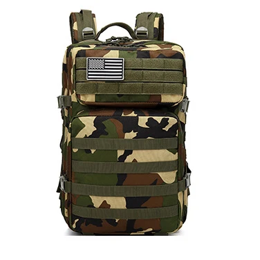 Military Tactical Backpack 50L Army Assault Molle Rucksack Men's Hiking Travel Hunting Camping 900D EDC Waterproof Bag Outdoor Jungle camouflage