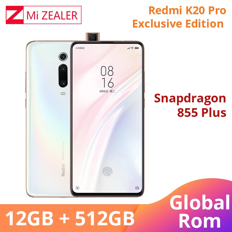 Смартфон Xiaomi Redmi K20 Pro с глобальной ПЗУ, Эксклюзивное Издание, 12 Гб ОЗУ, 512 ГБ Snapdragon 855 Plus, 4000 мАч, 6,39 дюйма - Цвет: rm white