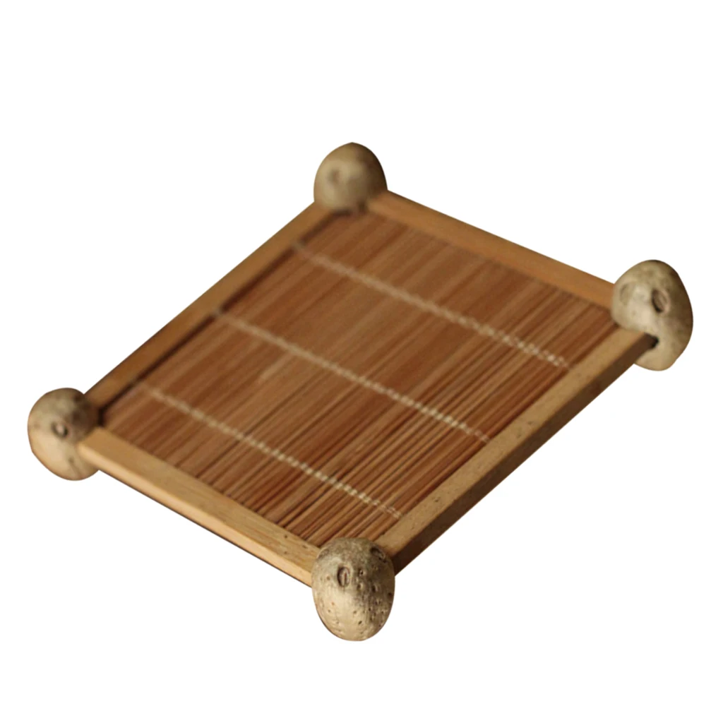 Bamboo Wooden Tea Cup Mat Coaster Kitchen Cup Bowl Holder Dish TeaPot Mat