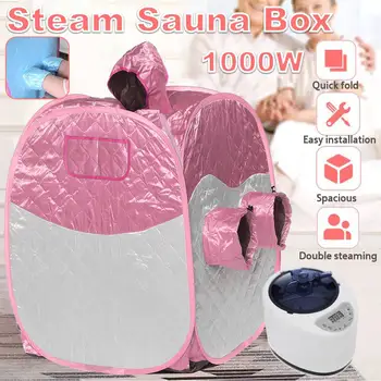 

2-Person Foldable Steam Sauna 1000W 2.6L Home Sauna Generator Slimming Household Sauna Box Ease Insomnia With Remote Control