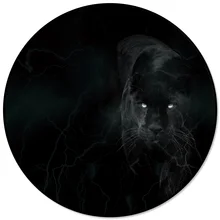 Леопард в темноте круглый ковер очиститель Пасхальный Sunday дверной коврик банкет унисекс Пикник водопоглощающие круглые ковровые дорожки