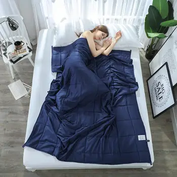 

1-Piece Weighted Blanket for Adult Gravity Blankets Decompression Sleep Aid Pressure Weighted Quilt