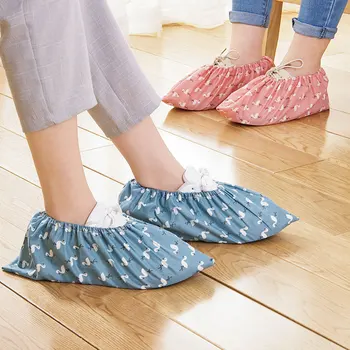 

Hot Flamingo Dust Proof Feet Covers Reusable Elastic Shoe Cover Student Machine Room Feet Cover Thick Wear-resistant Foot Cover