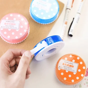 

Kawaii Tearable Double-sided Tape Cute Dot Pattern AdhesiveTape For Kids School Scrapbooking Diary Gifts Stationery